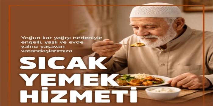 Belediyeden engelli ve yaşlılara sıcak yemek hizmeti