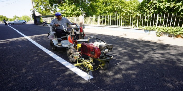 Belediye, araç filosuna yol çizgi aracını da ekledi