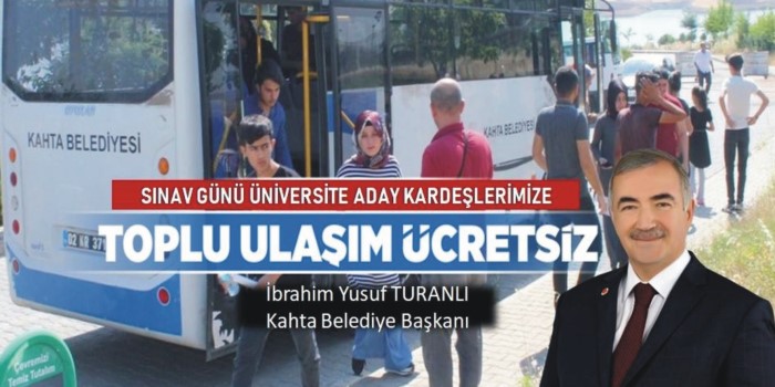 Başkan Turanlı: “Sınav günü toplu taşıma ücretsiz”