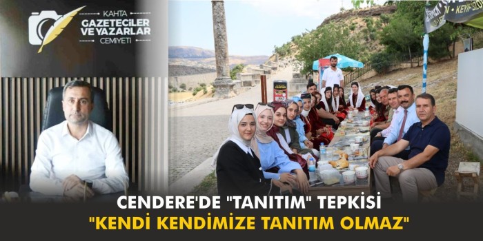 Cendere'de tanıtım tepkisi: “Kendi kendimize tanıtım olmaz”
